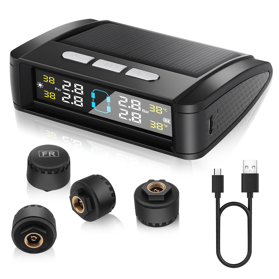 Liwogi TPMS Bandenspanningssensor – Zonne-energie, Helling- En Snelheidsdetectie Voor Auto En SUV